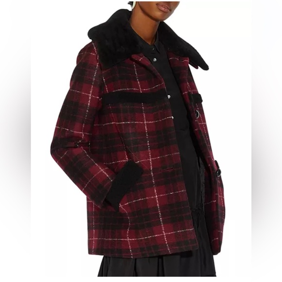 Coach Shearling Wool Coat - Picture 1 of 14